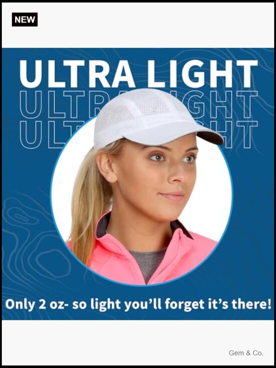 Women\'s Performance Running Cap, Lightweight Quick-Dry Mesh Hat main image 5